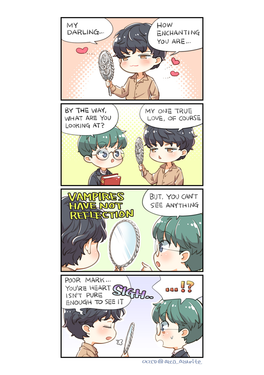 🧛‍♂️ mirror mirror 🐱🐯💚

#NCT127 #NCTFanart #azcomic 
#JOHNNY #MARK #JohnMark
#VampireHouse #NCT127_Favorite 