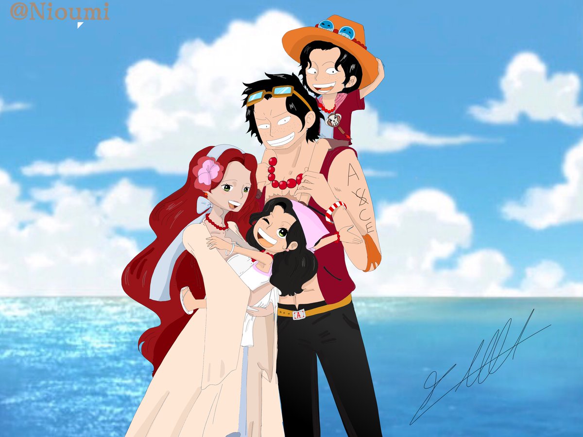 ❁KOOCHAN❁❁ Art trade with the Kind flower @HatoChan19 #portgas_d_family