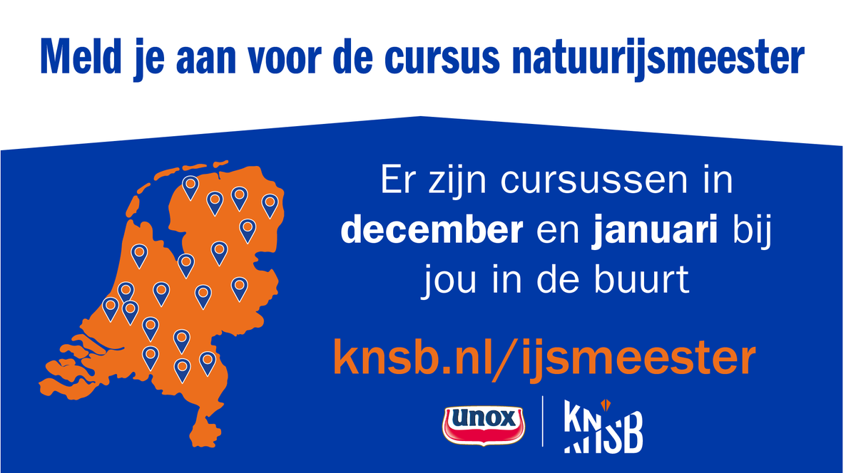 Niet alleen in december maar ook in januari kun je de cursus Natuurijsmeester volgen bij jou in de buurt! Heb jij je al aangemeld om Natuurijsmeester te worden?
➡️ knsb.nl/ijsmeester  #Unox #KNSB #Natuurijsmeester