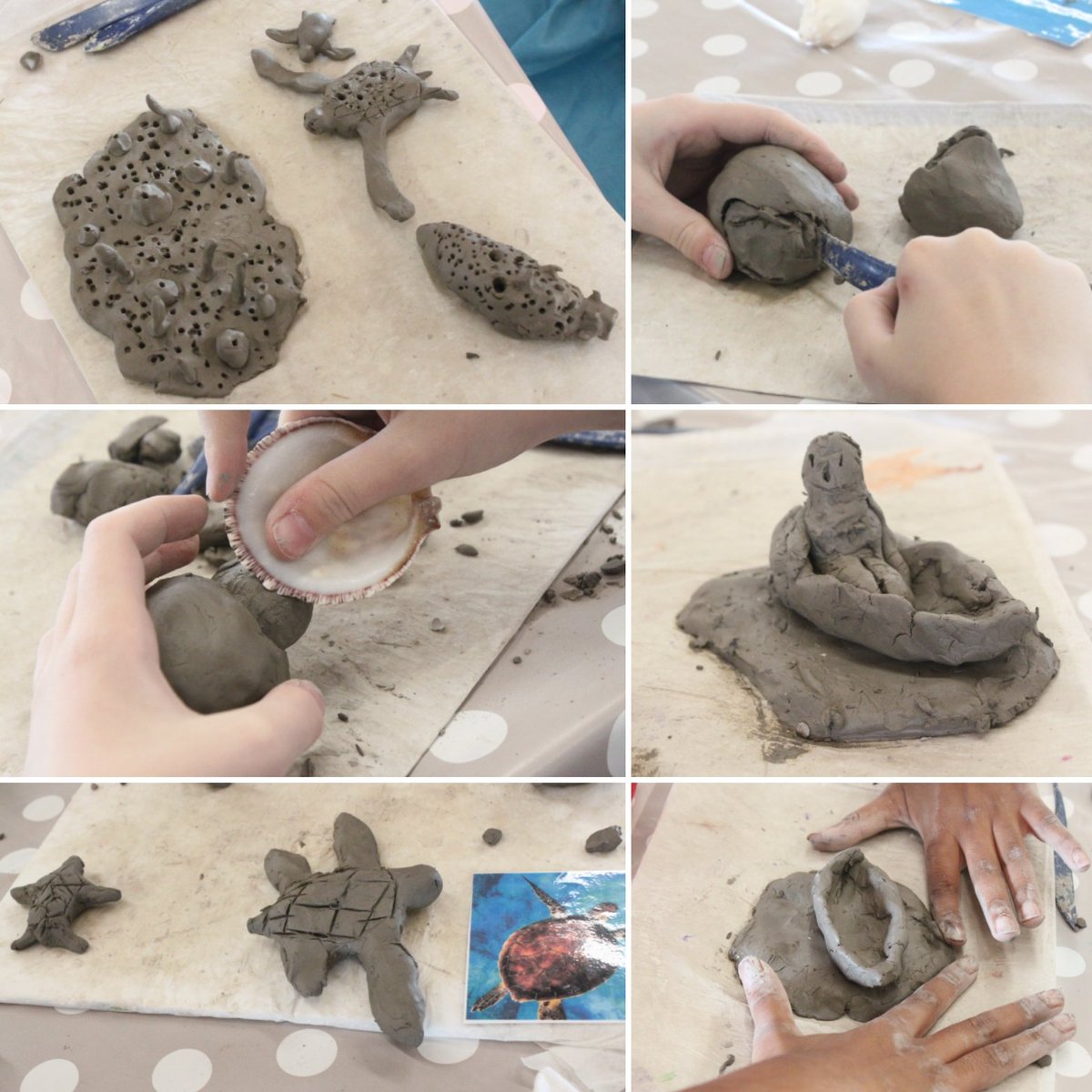 It was our #Sculpture part of the term during our #SaturdayArtClasses with the theme of #TheBeach at @cheamlibrary. We used physical objects such as #seashells as well as other resources from the previous sessions to create #sculpturalforms. Great sculptures! 
#art #artclass #sea