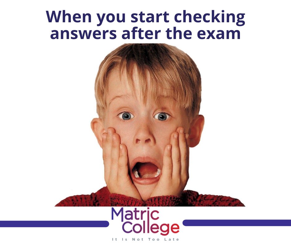 CollegeMatric's tweet photo. When you start checking answers after the exam.

Visit our website:https://t.co/HEs396hhoD 

Who else is excited for the weekend? Comment below!

#fridayfun #fridayfeeling #meme #distancelearning #education https://t.co/RR24KE3OZq