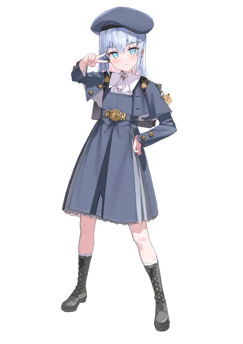 自画像の全身絵です!
ヴいヴい～
#ザリンあーと 