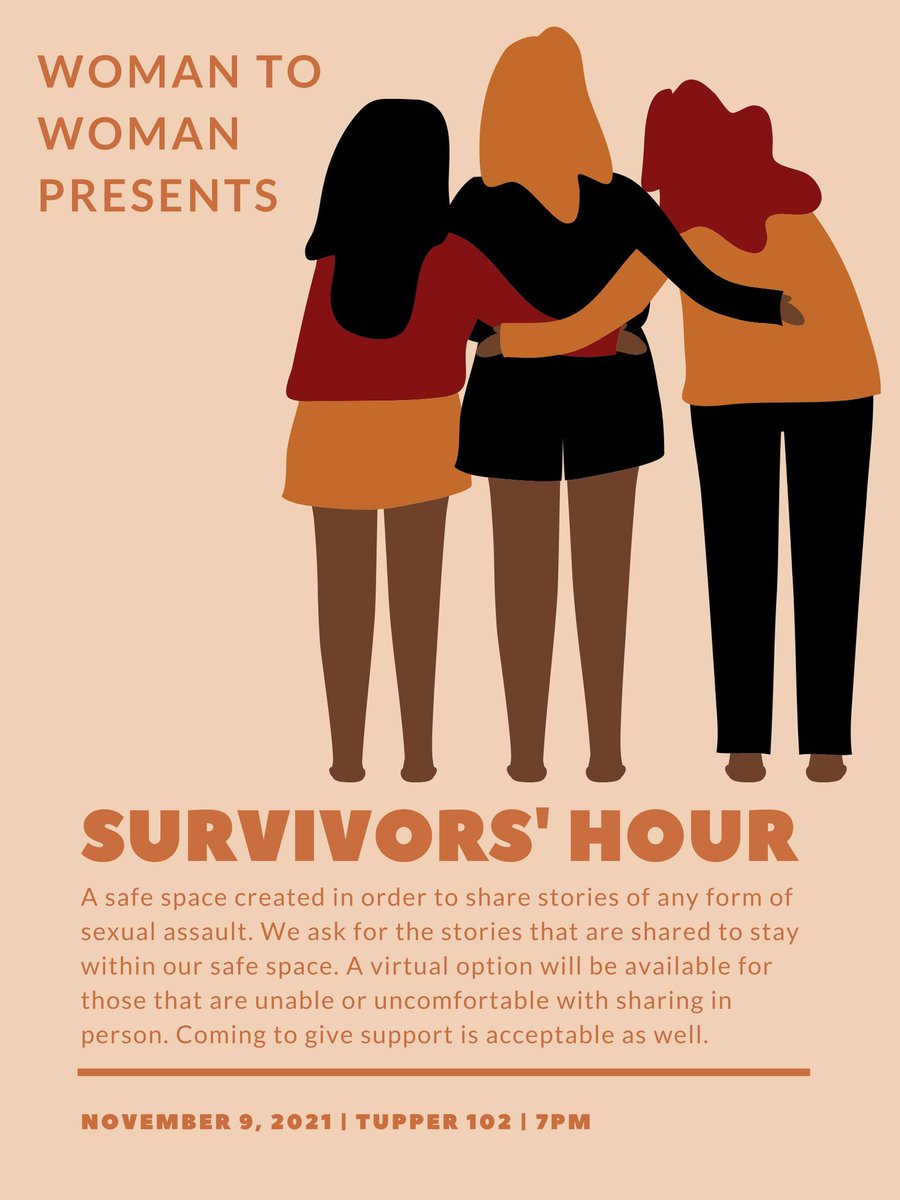 Good morning everyone! This upcoming Tuesday will be our last GB meeting this semester. We will be focusing on heavy topics (SA, r*pe, abuse, etc.) so attend with caution. We are also requesting that men do not attend this meeting. A virtual option will be available 🤍