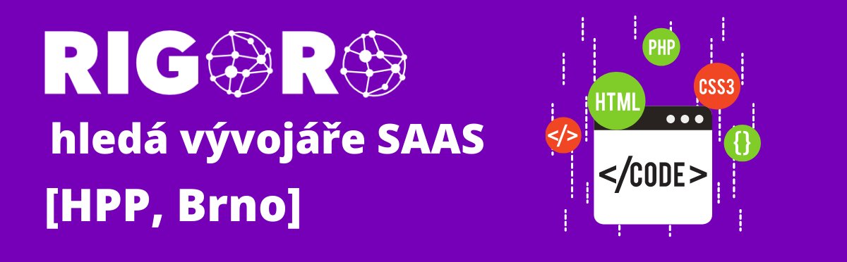 Opět nabíráme!
Do týmu hledáme dalšího vývojáře, podrobnosti hledej v našem inzerátu: rigoro-tech.cz/hledame-vyvoja….