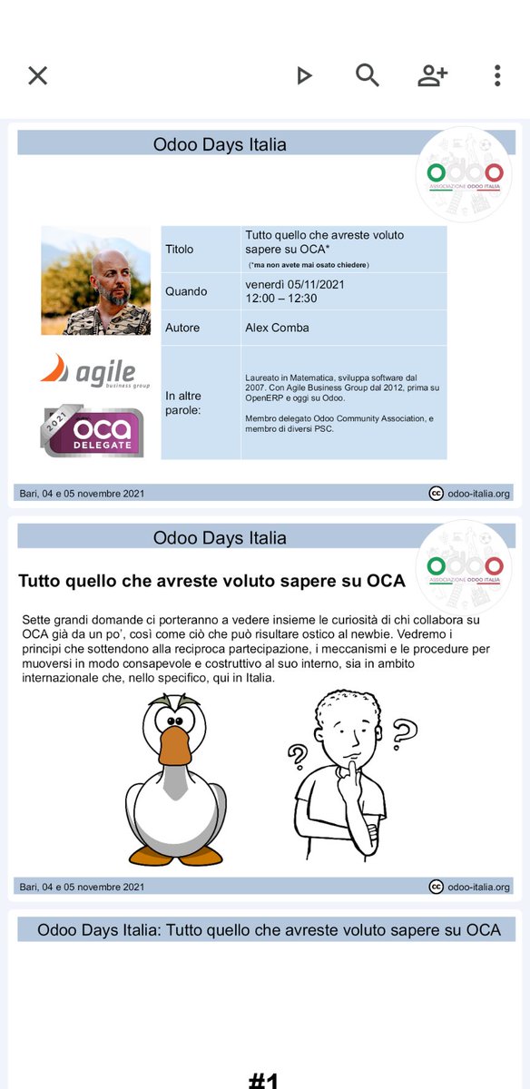 tafaRU's tweet photo. Today at 12.00 pm at the Polytechnic University of Bari I will present my talk "Everything you always wanted to know about @OdooCommunity* (* but were afraid to ask" #odoodaysit #odoocommunity https://t.co/XL0u1xfhiW
