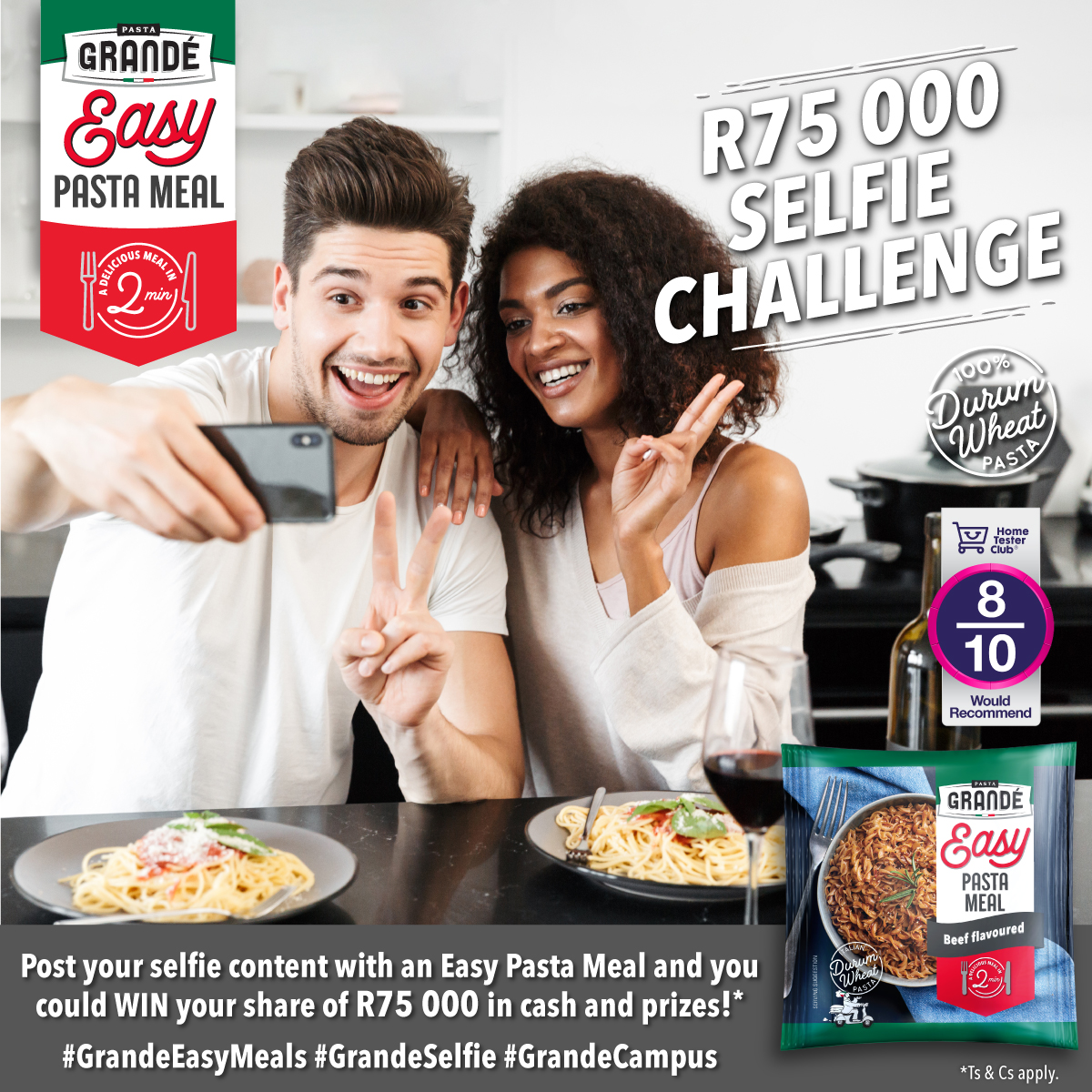 MFM926's tweet photo. Perfect ‘date’ = You + BFF + Pasta Grandé Easy Meals.
Capture your moment & post your pic or short video & stand a chance to win your share of R75 000 in cash and prizes!
#GrandeEasyMeals #MakeItYourStyle #GrandeCampus
Available at selected SPAR stores. Ts & Cs apply. https://t.co/EfuAeTW318