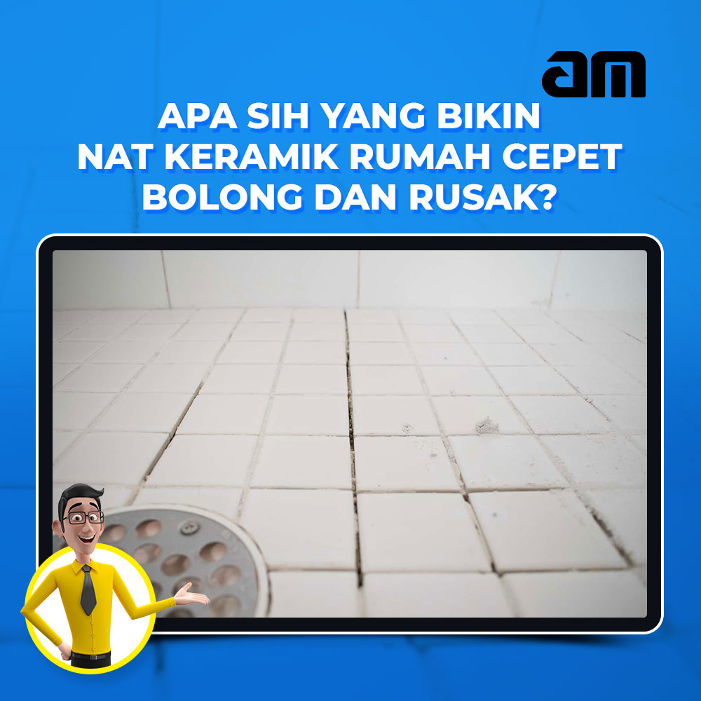 AM_MortarID's tweet photo. Nat ubin di rumah bolong-bolong kayak sarang tawon? Duh, betulin pakai produk AM 54 karena AM 54 membuat nat jadi lebih kuat, tahan terhadap air, lumut &amp; jamur. Dijamin ubin rumah Bapack akan kuat dan awet 😉 Kuy langsung beli AM 54 di Marketplace kesayangan Bapack! #ammortar https://t.co/nbJ4GDEOVd
