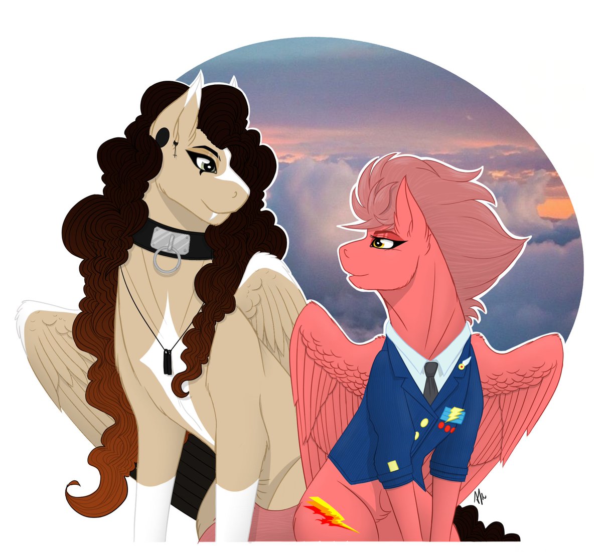 Mori__Ame's tweet photo. Dibujo con la bella de @Fasty_Fire, amo todo lo que ella es y hace, es un sol.
~
Stealth Wings & Fast Fire
~
#StealthWings #FastFire #MLP #MyLittlePony #Pegasus #Pony #CaptainWonderbolts #Wonderbolts #Clouds https://t.co/2iRWKD1Tcv