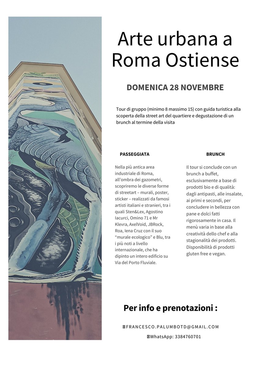 vangogh_daily's tweet photo. Roma Ostiense, domenica 28 Novembre: passeggiata e brunch #arteurbana #romaostiense #viaggiodarte https://t.co/4CBqQDeA9C