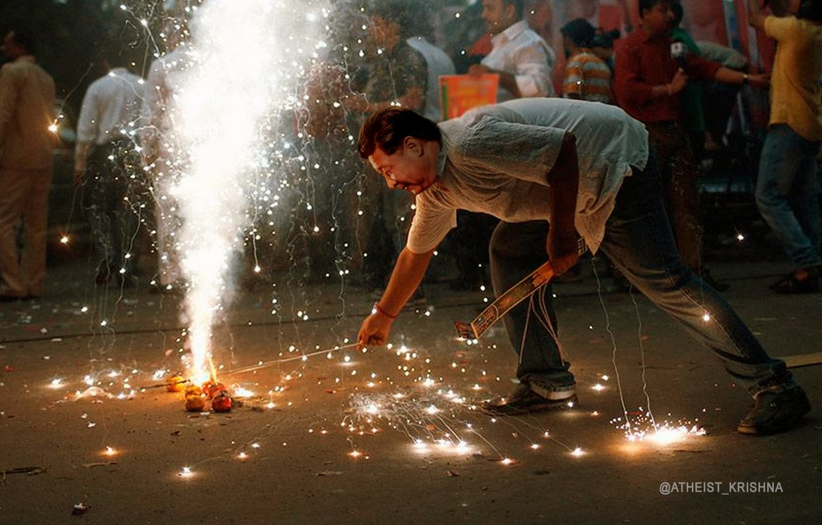 Atheist_Krishna's tweet photo. Hence proved.......Diwali causes pollution. https://t.co/puMNNzXFLT