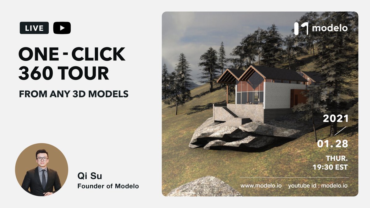 Modelo_io's tweet image. Super excited to announce that Modelo will hold Live webinar next week！Come register at bit.ly/3CPSEGu! 
Live host- Founder of Modelo Qi Su will be demonstrating major updates in Design Collaboration. Stay tuned. 🎉🎉