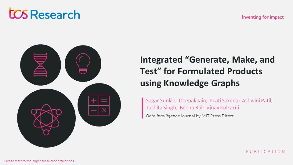 TCSResearch's tweet image. In the 𝘋𝘢𝘵𝘢 𝘐𝘯𝘵𝘦𝘭𝘭𝘪𝘨𝘦𝘯𝘤𝘦 Journal by MIT Press Direct, @mitpress, our researchers present a &apos;generate, make, and test&apos; #recommendationsystem based on #KnowledgeGraphs of formulated products. Paper - bit.ly/3Z2m2
#Research #ResearchPaper #NLProc #Scicomm
