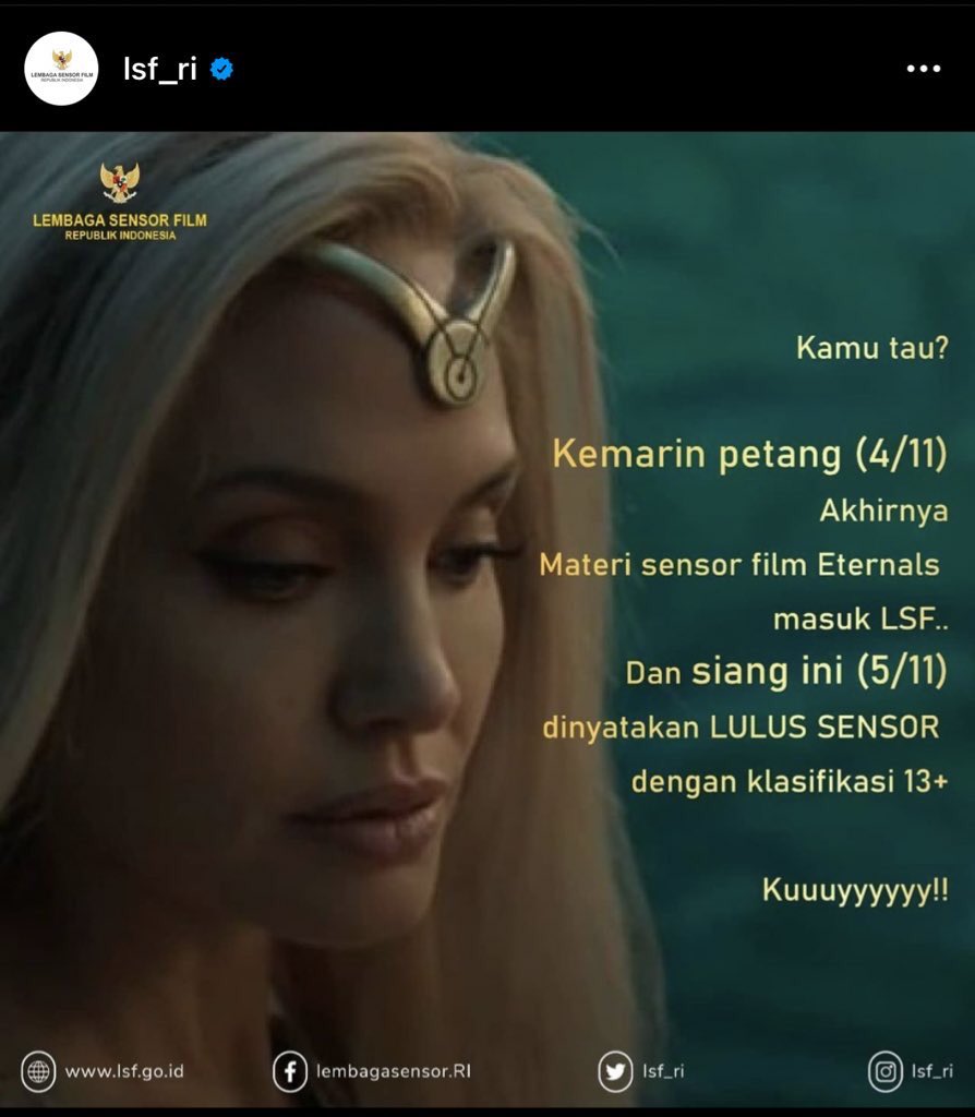 filmpreciation's tweet photo. Setelah kemarin digantung kepastiannya~ 

#Eternals #EternalsID https://t.co/K6xyKucAew