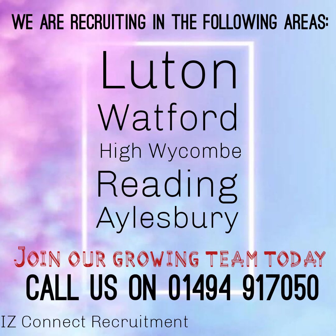 iz_connect360's tweet photo. We are recruiting! Join our growing team today by calling us on 01494 917050. #Jobs #JobSearch #educationjobs #recruitment2021 #tempworker #SmallBusiness https://t.co/dMf1VE1Fsb