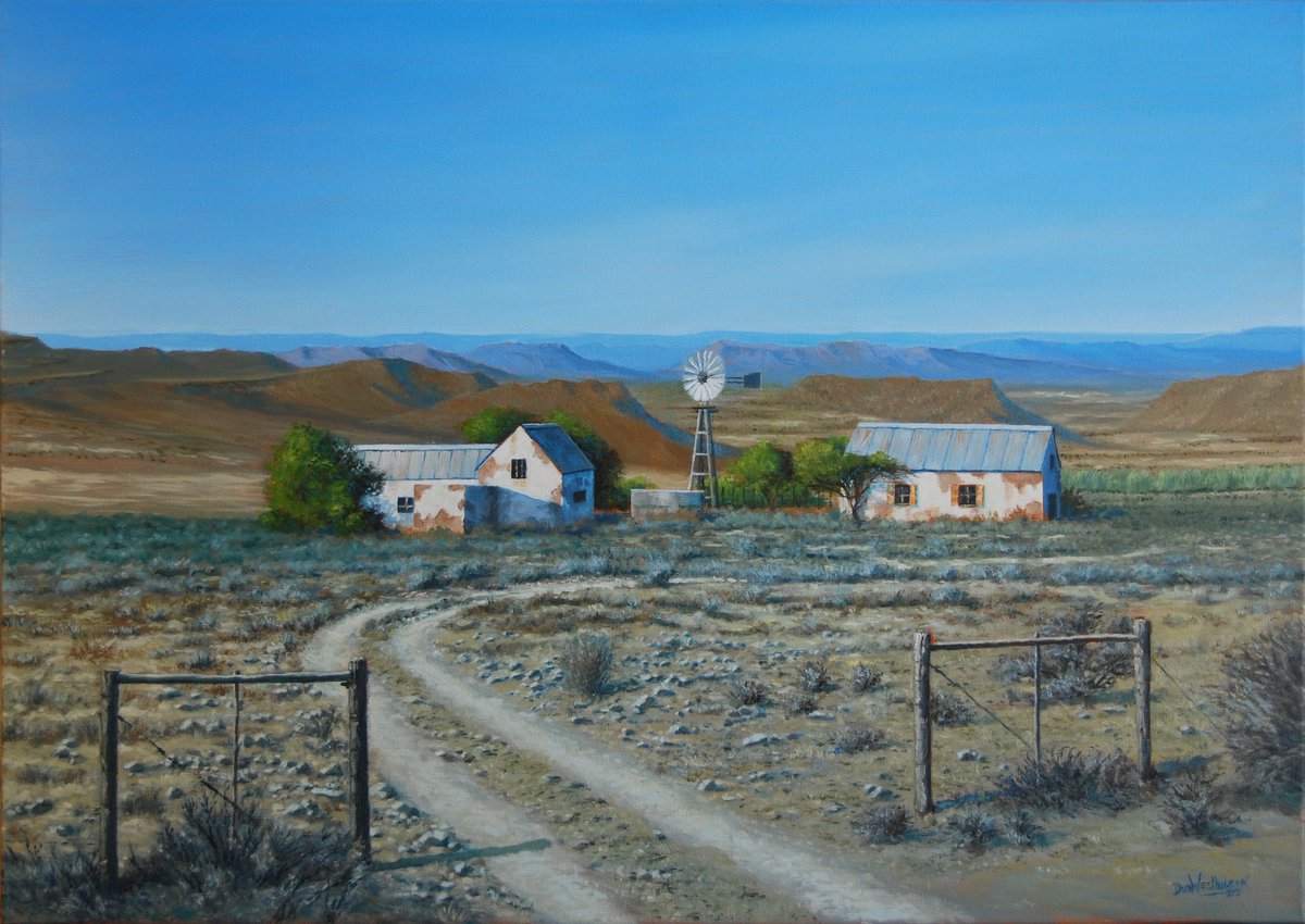 Oil on Canvas. Karoo landscape.
