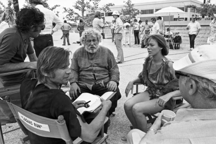 Michael York, Peter Ustinov, and Jenny Agutter on the set of Logan's Run, 1976. https://t.co/XWh0SUWj9O