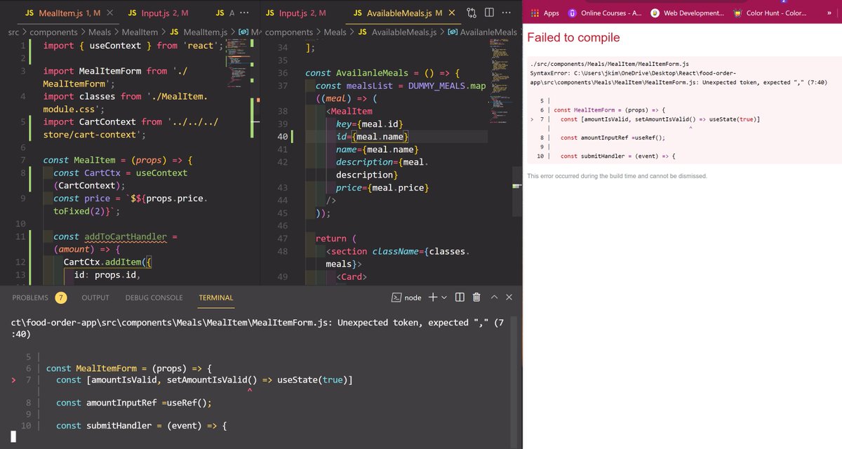 Jeongyoungkim's tweet photo. DAY 77
Practiced React: I'll figure it out the problems tomorrow. 😪
#100DaysOfCode #javascript #React #CodeNewbie #Creative #edabit https://t.co/zObscpw3tE