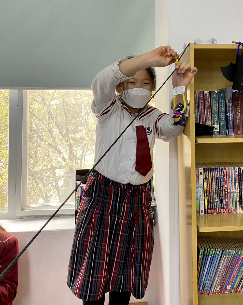 Friday’s #STEM challenge had students using #designthinking to create a zip line carrier for Godzilla. Students really impressed me with their testing and design improvements #MyCISB