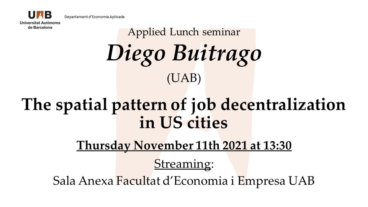 PhD Program in Applied Economics - UAB tweet media