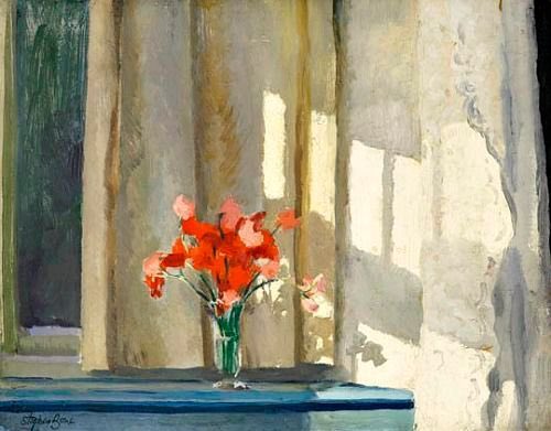 ArtGuideAlex's tweet photo. Poppies on a Windowsill 1930 #StephenBone #flowersonfriday https://t.co/usRYufBG4d