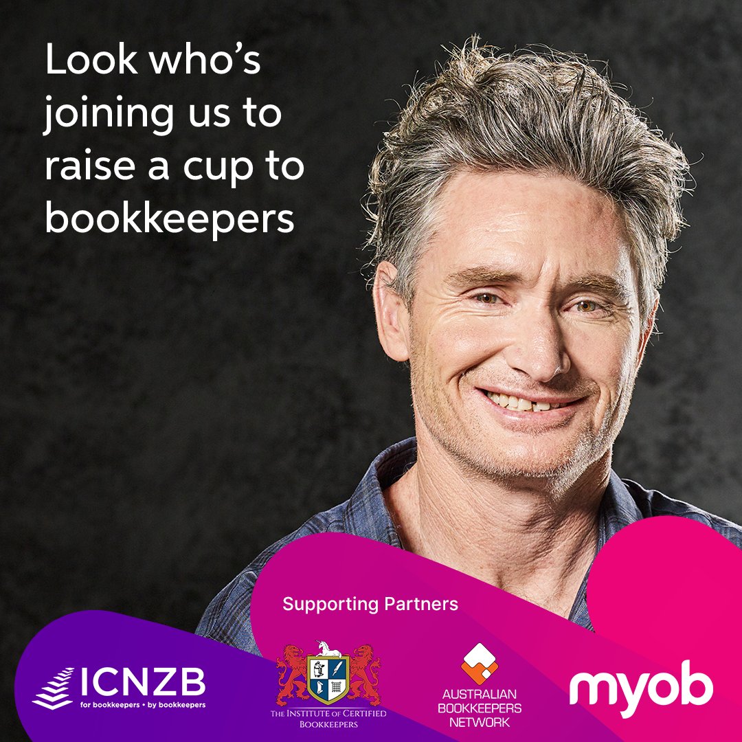 icbaustralia's tweet photo. 💜 @MYOB is helping us celebrate #GlobalBookkeepingWeek next week – and they’ve brought along a few friends for an online celebration, including special guests Hughesy and Michele A’Court 

📅 Fri 12 Nov 2021
⏰ 2pm AEDT
Register for this free event here - https://t.co/W2ufM8SsR8 https://t.co/x1oz9gz0QC