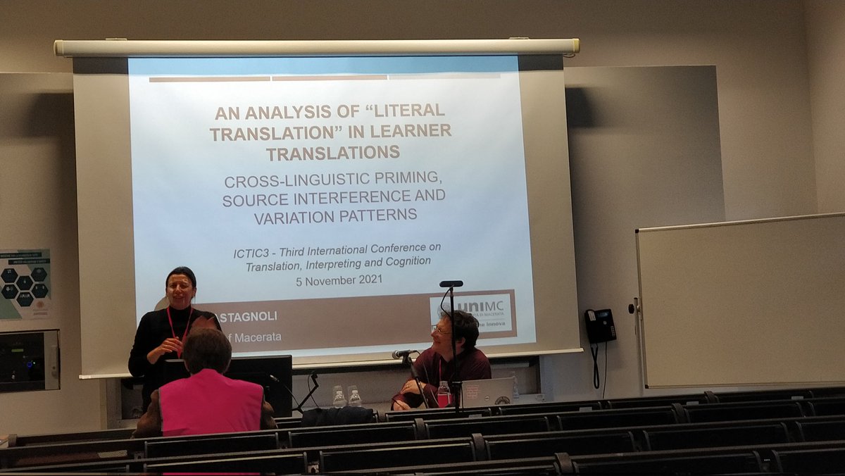 dorrego's tweet photo. Why do translators and translation trainees rely on literal #translation? Interesting panel about cross-linguistic priming suggesting there's certainly more than automatic processing.
#ICTIC3 https://t.co/rvKOps2lGC