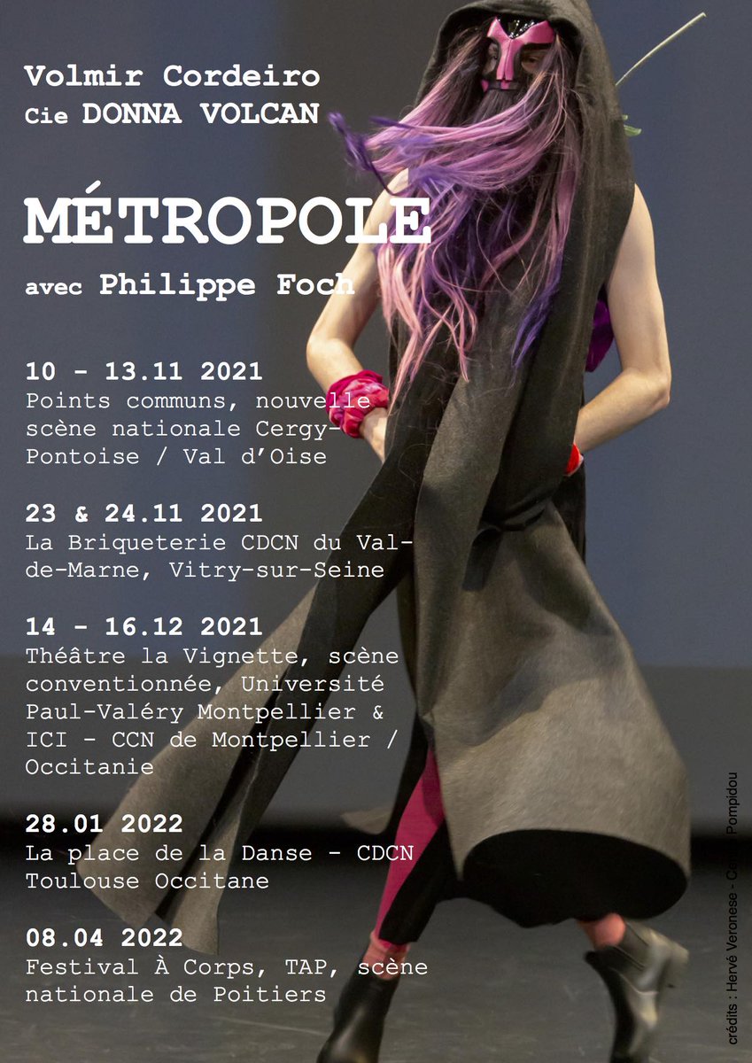 ManakinProd's tweet photo. 🏢Dernière ligne droite avant la création de #MÉTROPOLE de #VolmirCordeiro Cie #DonnaVolcan avec #PhilippeFoch dans le cadre du @FESTIVALAUTOMNE 
10 - 13.11 @pointscommunsSN 
23 &amp; 24.11 @BriqueterieCDC 
Tournée 21/22 à la @ThtrelaVignette, #LaPlacedelaDanseCDCN, @TAP_POITIERS https://t.co/qAmAFETv4r
