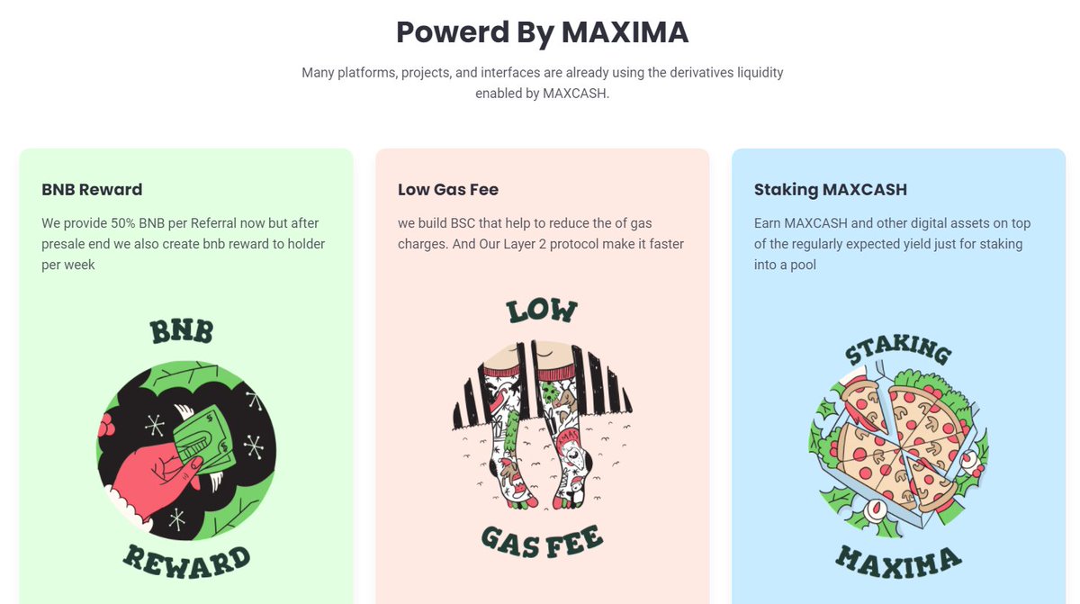 MaximaToken's tweet image. Multi-Chain Staking &amp;amp; Governance Token
Powerd By MAXIMA 🚀

Tokenomics
50% for the fair launch
5% for airdrop
30% for Pre-sale
5% for team
10% for Foundation

Name - MAXIMACASH
Symbol - MAXCASH
Decimal - 18

💰CLAIM NOW !
maxima.cash

#MAX #MAXCASH #MAXIMACASH