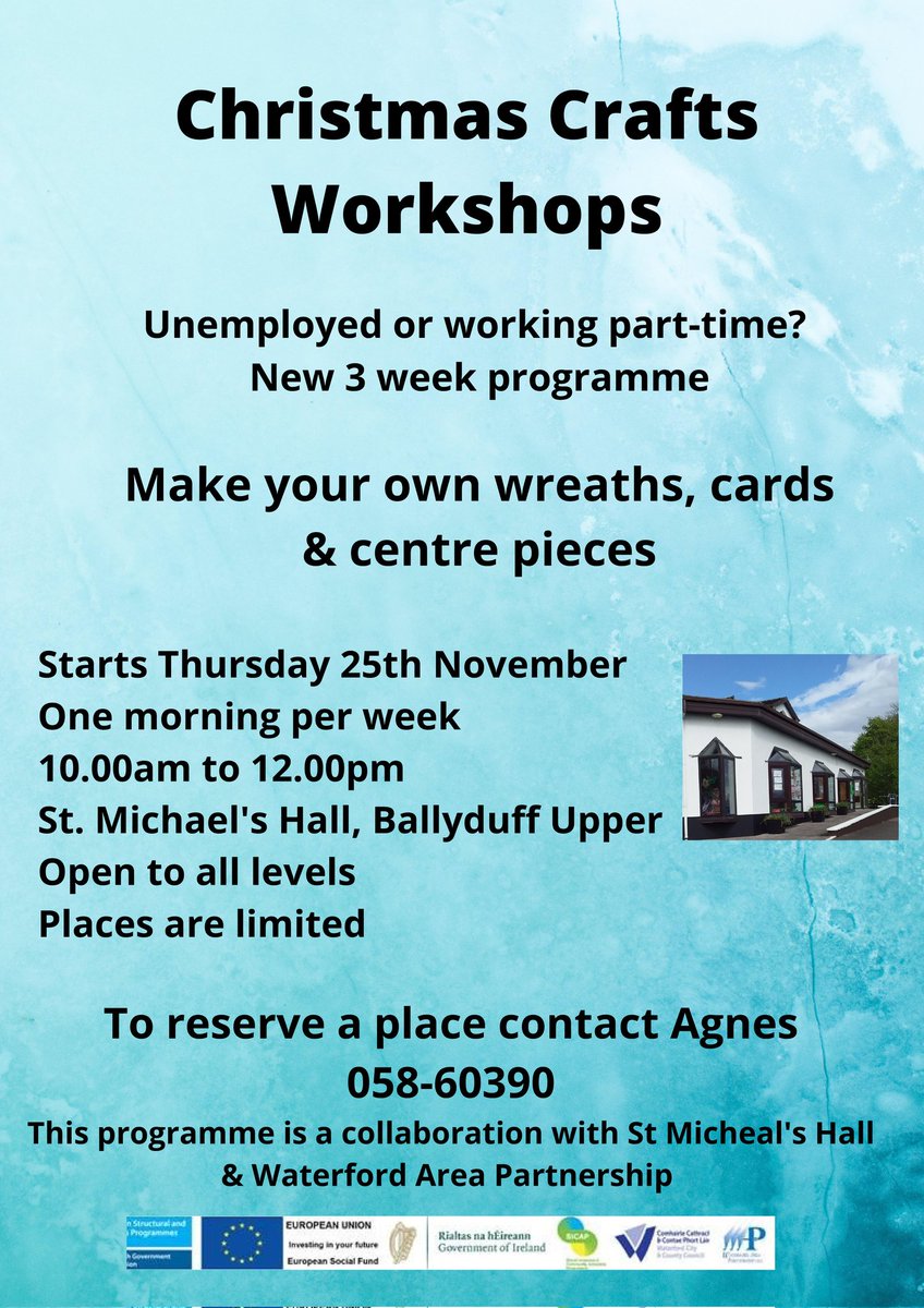 Ballyduffupper1's tweet photo. Free workshop with limited spaces. @BallyduffLGFA @BallyduffUpper @WatVCCentre @ https://t.co/EqOXp7ak6p