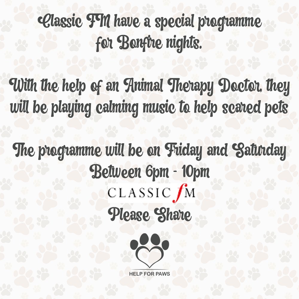 HelpForPawsUK's tweet photo. This could help thousands of pets this weekend🎆
Please Share❤️ https://t.co/TwOWtwo8Vz