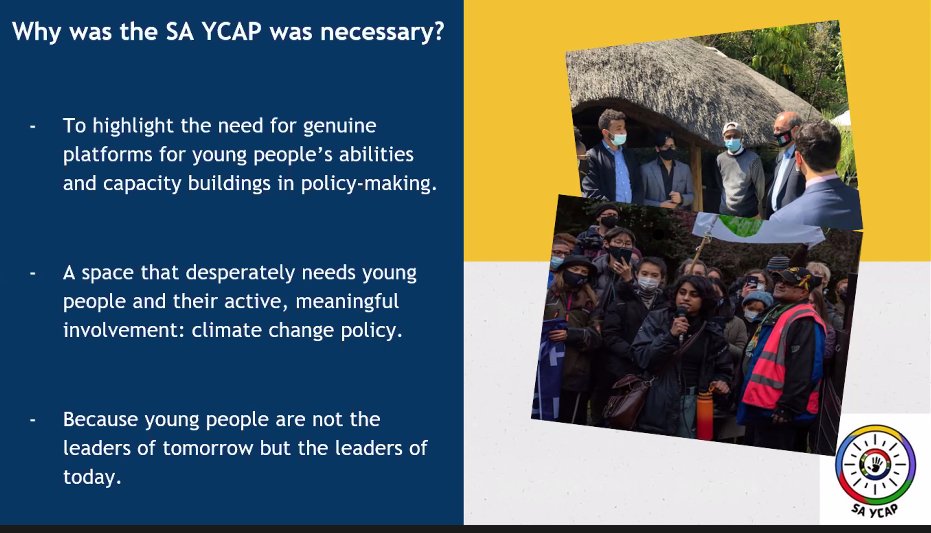 NBISA's tweet photo. The South African Youth Climate Action Plan #SAYCAP was initiated to bring forward the voice of the youth in policy-making remarks Zaheer Sooliman #SAYCAP #YouthAreLeading #COP26 #NBICOP26 https://t.co/Ceof7nFa6C
