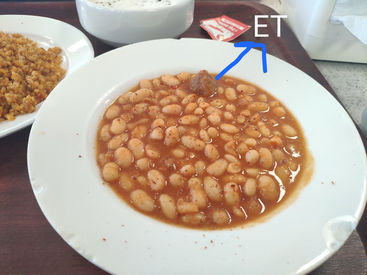 hastanede çıkan etli kuru fasulye..