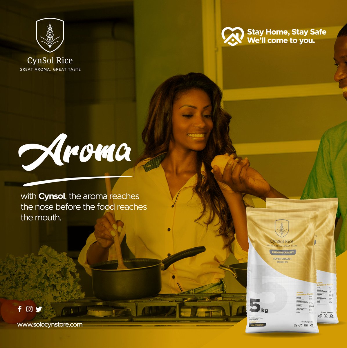 CynsolR's tweet photo. You know that moment you sniff something nice cooking in the kitchen…
And you instantly get hungry!

Now imagine an aroma that is 10 times more tempting than what you are thinking about.

That’s Cynsol Rice cooking in your kitchen😊

Shop now via https://t.co/bVcGCO2T3R https://t.co/NmwFVUWHfw