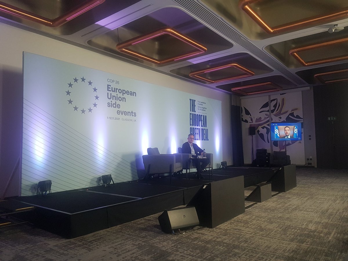 c_charenton's tweet photo. Live now from Brussels: the #EUatCOP26 side event on building resilient and decarbonised #grids to meet customer's expectations! Inspiring discussions ahead! @rgaraude on stage for @enedis, together with @Eprinews, @IEA, @Engie. https://t.co/xV5TXq3oko
