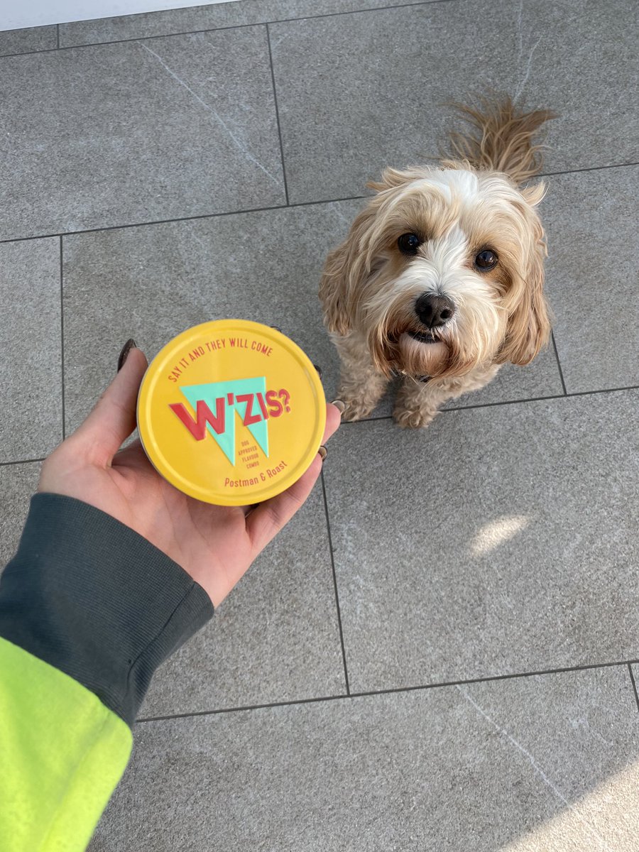 tyferbs's tweet photo. As a postie, I find Harley’s dog treats both hilarious and concerning 🥲 check out the flavour 🥴 @GuernseyPost https://t.co/gkUotjL86i
