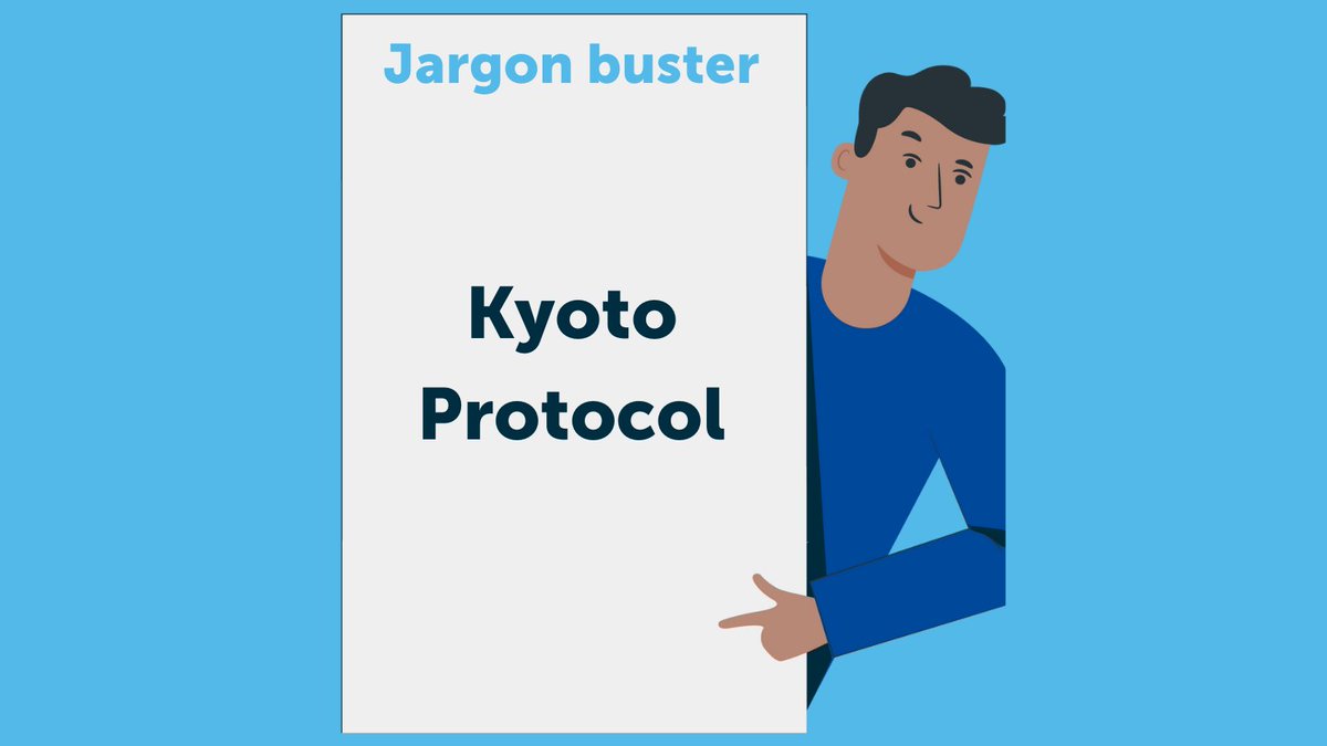 Today's #COP26 #Jargonbuster is the #Kyotoprotocol, a voluntary transnational treaty signed by 192 countries in 1997. The commitments required the countries to mitigate CO2 emissions &amp; significantly reduce GHG emissions. Due to lack of compliance, the treaty ceased in 2012.