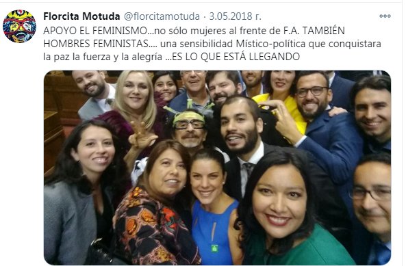 Sólo en Chile un degenerado como Florcita Motuda, puede seguir en el Parlamento cobrando 10 palos +12 en asignaciones. El weon le enviaba vídeos xxx de su pareja a su jefe de gabinete... Super feminista el cnsm. 

#ContigoCHV Scotiabank infantes de marina Vade #RenunciaLoncon