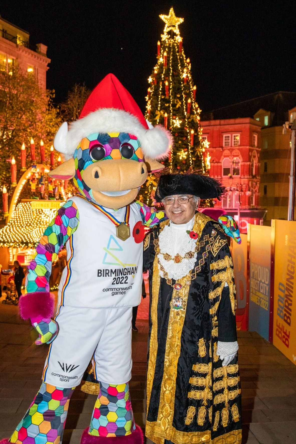 Christmas Birmingham 2022 Lord Mayor Of Bham On Twitter: "I Was Glad Open This Year's @Birminghamfcm  Christmas Market With Perry, The Birmingham 2022 Commonwealth Games Mascot  Last Night - It Was Great Fun! The Frankfurt