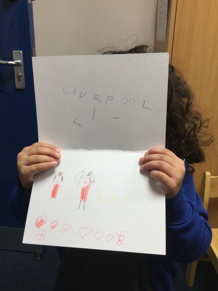 Devonshire_Rd's tweet photo. One of our EYFS children was incredibly happy with @LFC's win on Wednesday night and drew a picture of @MoSalah and @VirgilvDijk during her own discovery time yesterday😃 She was so proud of her work! https://t.co/XQqxje2nOA