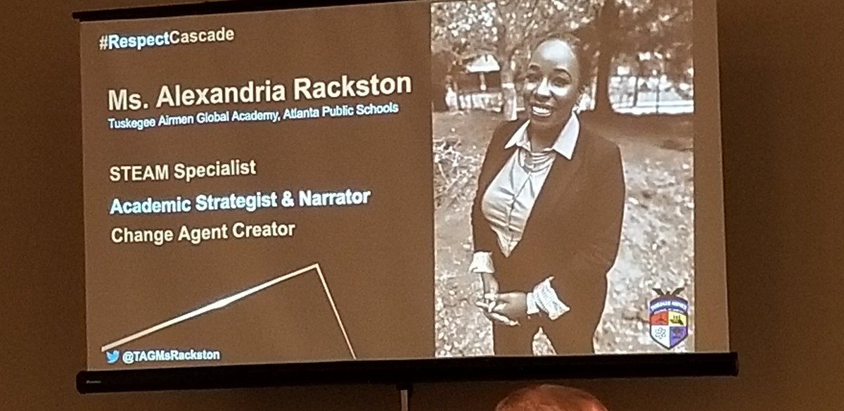 edudrake2's tweet image. 🎶Glory🎶 So excited to learn about how to learn about helping our scholars become change agents through PBLs with @TAGMsRackston at #GaETConf #RespectCascade