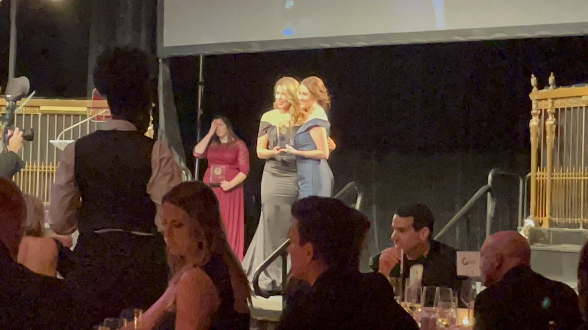 amandasaint5's tweet photo. Our team won a National Edward R. Murrow Award for our podcast, Open Record. Last week, I had the honor of accepting the award on behalf of the station (everyone attending the gala was vaccinated and had a negative COVID test). https://t.co/tg4arlKb7u