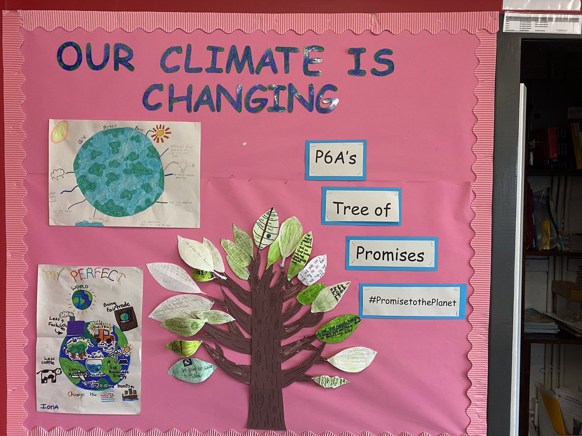 missokinloch's tweet photo. Primary 6A have been learning about climate change and how to make the world a better place ๐๐ฟ๐. @StFrancis_PS #COP26 #PromisetothePlanet #TreeofPromises https://t.co/PR3oq5KvEP