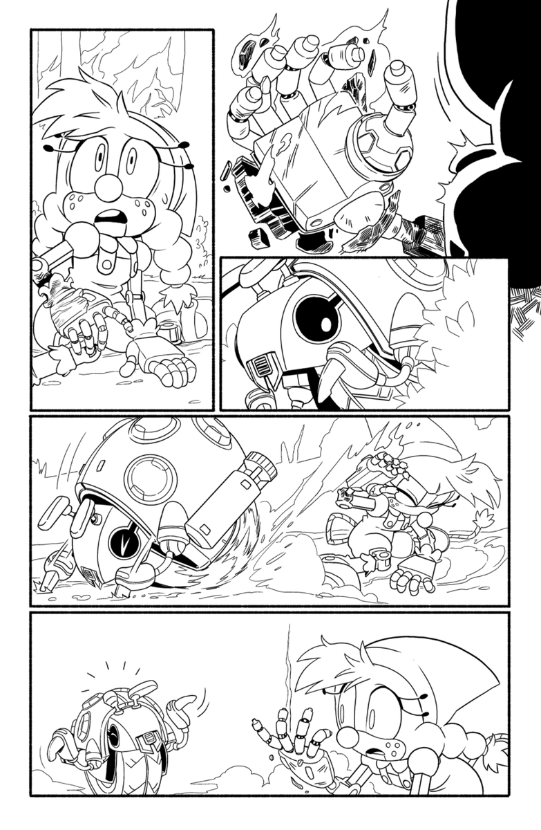 Since its been out for a while-- here are some pages that I inked up for IDW STH 46!

Pencils by @SpiritSonic 
inks by yours truly! :D 