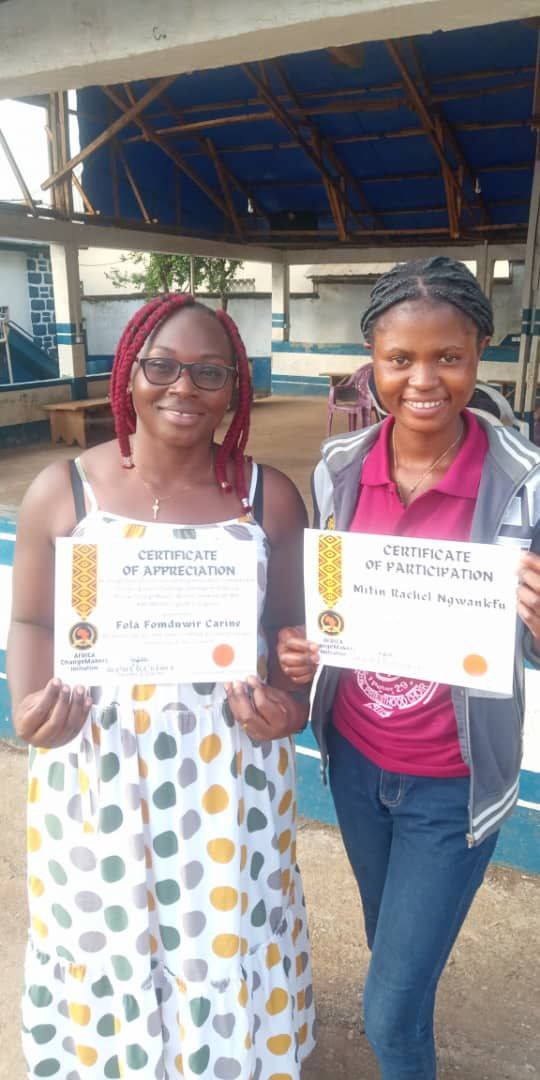 ChangemakerLead's tweet photo. African ChangeMakers Women Network(#ACWN) mentor and mentee in Cameroon
 #womentoringgirls

Website: https://t.co/P67S2BkudR

Telegram: https://t.co/rYAcD2132E   

WhatsApp: https://t.co/heXjbX1WfL   

#AfricanChangeMakers #ACiGirls #GirlsEmpowerment #GirlChild #Girlsmentorship https://t.co/5wGbndFl8Z