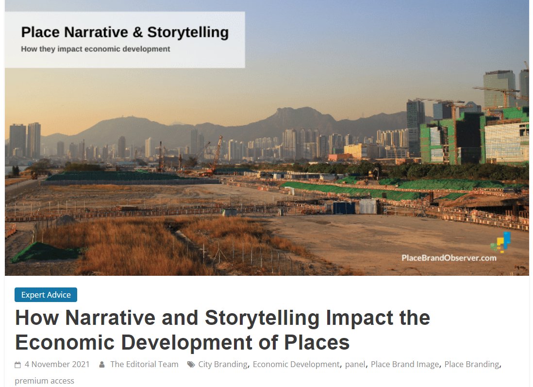 Mariajbec's tweet image. "Cities, regions, and countries can thrive only when they are open to a #sustainable long-term #development trajectory by inviting the best minds and businesses to work together." bit.ly/3BPa6Kb @PlaceBrandOBS @floriankaefer @DstnThink #Placebranding #PlaceMaking