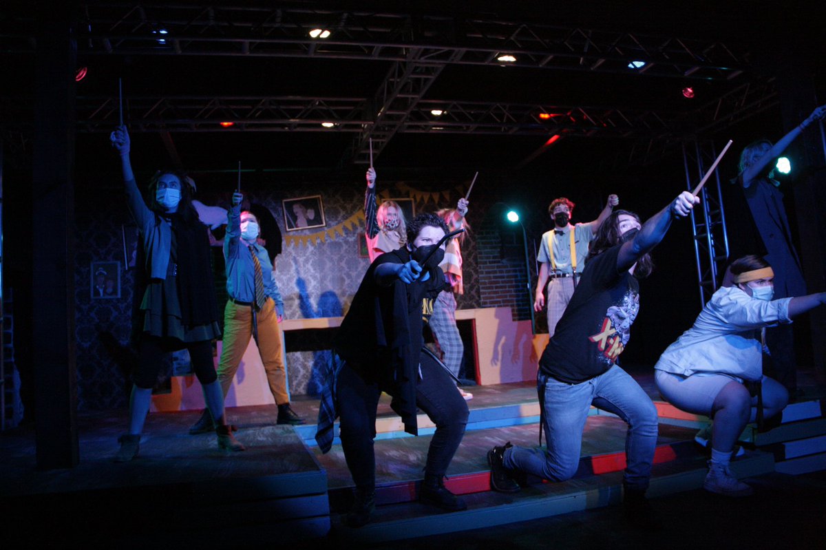 WeAreOneRPA's tweet photo. RPA Theatre’s fall production of “Puffs, or Seven Increasingly Eventful Years at a Certain School of Magic and Magic,” will be soon be filmed and edited professionally with streamed performances available on Nov. 19 and Nov. 20. Tickets are available at https://t.co/AYywLxYPZR https://t.co/B0MxEgHlrf