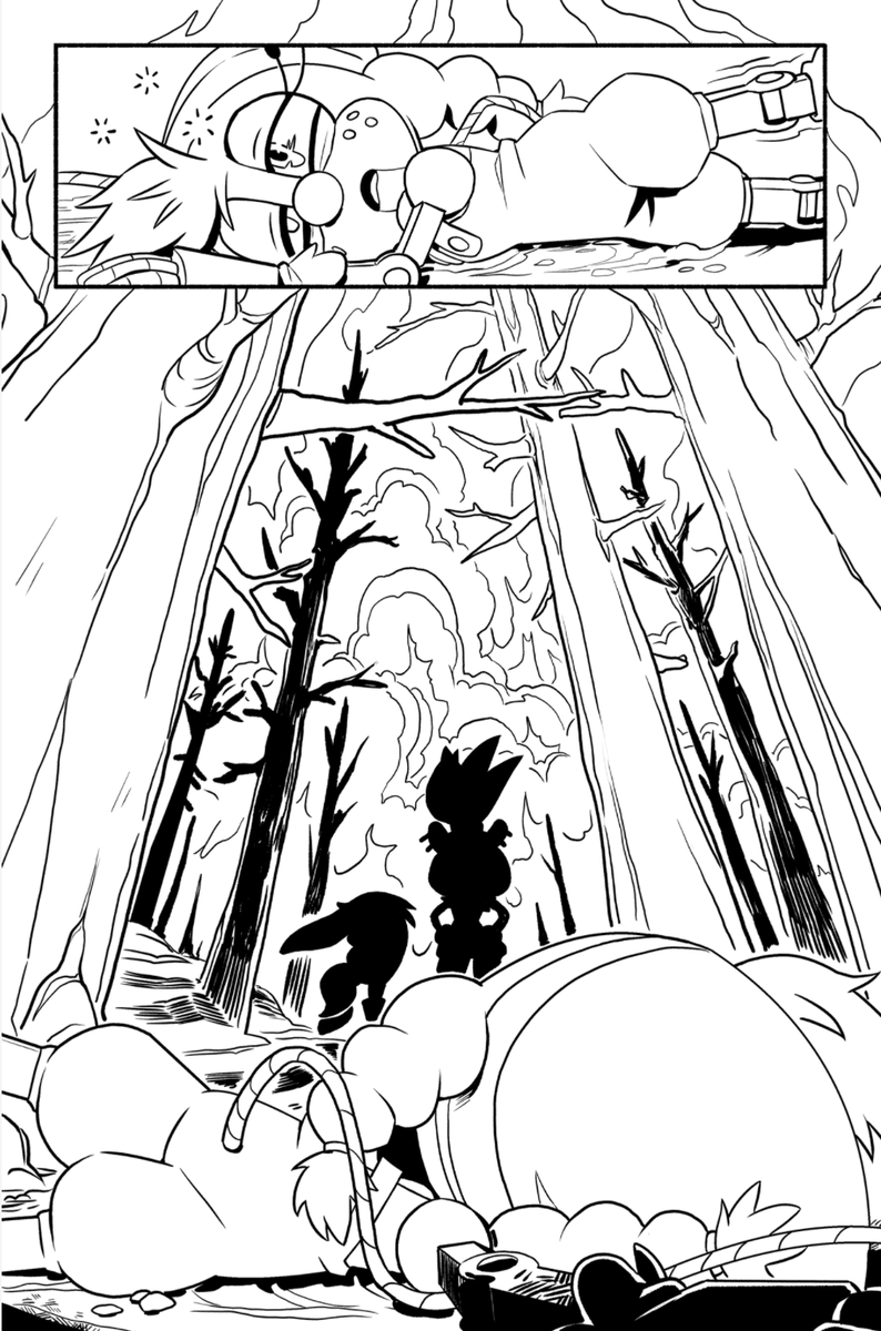 Since its been out for a while-- here are some pages that I inked up for IDW STH 46!

Pencils by @SpiritSonic 
inks by yours truly! :D 