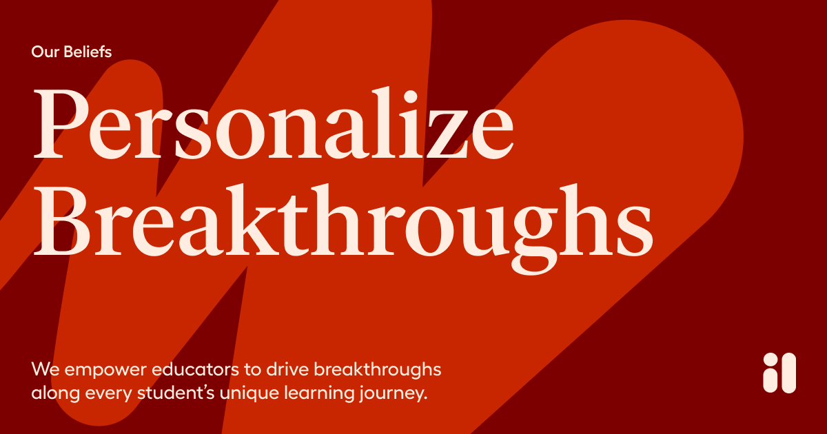 By giving educators access to clear and measurable data in real time, we strive to help inform instruction and provide a personalized, adaptive experience. Learn more about our beliefs at bit.ly/3nQuVzJ. #IgniteLearningBreakthroughs