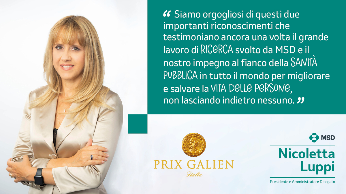 Il Vaccino contro il virus Ebola riceve il prestigioso Prix Galien Italia 2021 nella categoria ‘Farmaco Immunologico’.

Il Comitato Scientifico del Prix Galien Italia 2021 ha, inoltre, concesso una menzione speciale, nella categoria “Sintesi Chimica”.

bddy.me/3q9pzSR