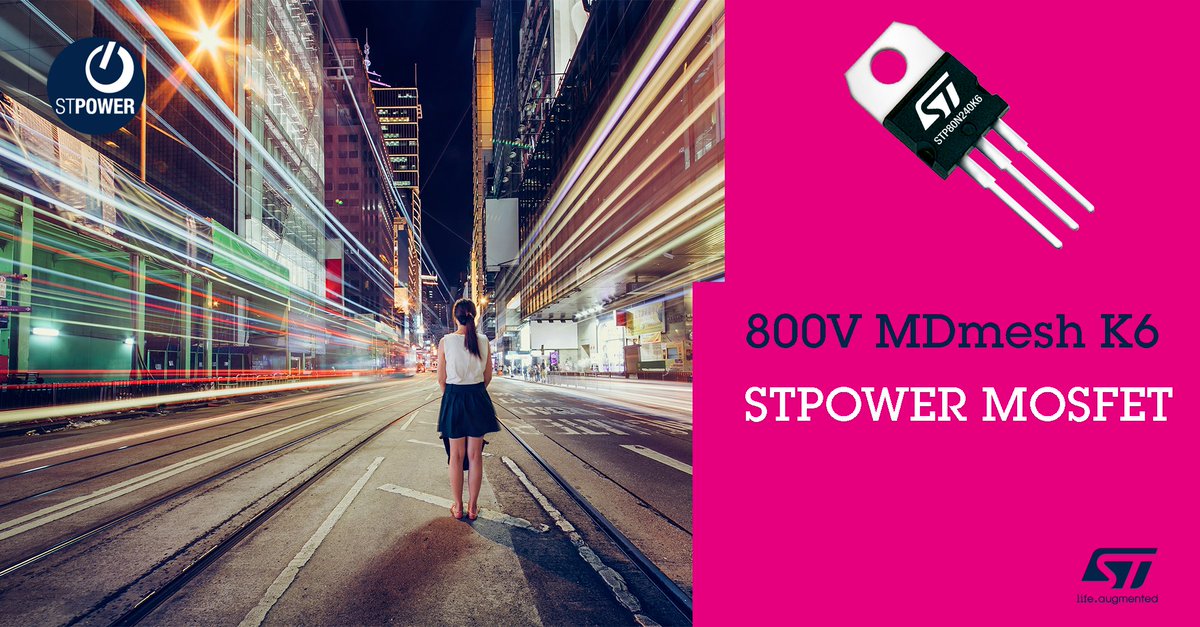 ST_World's tweet photo. 📢 Tailored for flyback topology-based applications, our very-high-voltage #STPOWER MDmesh K6 MOSFETs reduce both BOM cost and board size thanks to their increased power density. ▶ https://t.co/LdfEoBN8Oo https://t.co/XqiceEZiIH